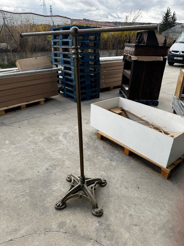 Perchero Ropa 2 Brazos Metal Madera