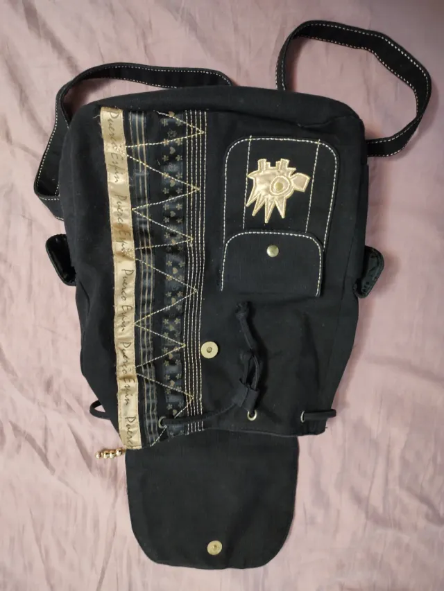 Zaino/Tracolla Nero Oro