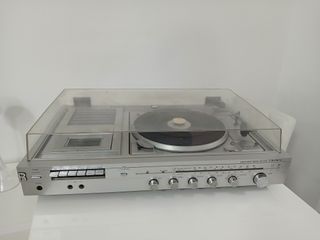 Stereo Giradischi Radio Deck Cassetta Crown SHC610