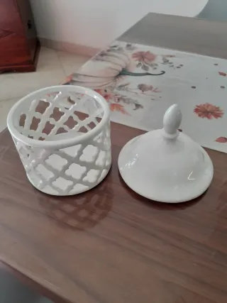 Portacandele hervit in ceramica