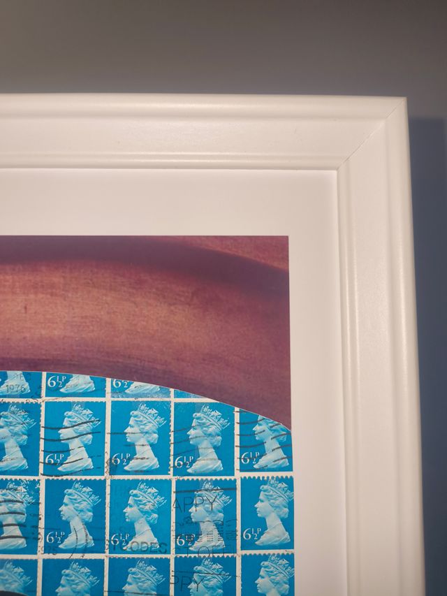 Quadro moderno "occhio" MAGRITTE su francobolli