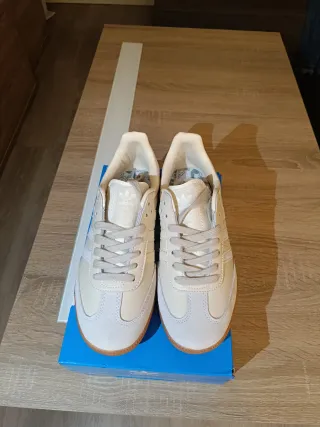 Zapatillas Adidas Samba Beige/Blanco