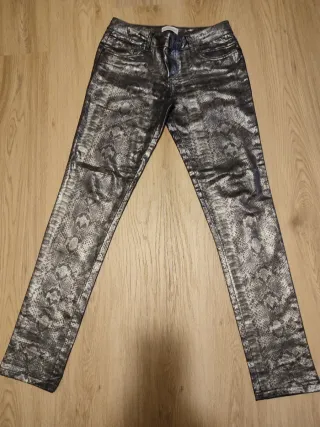 Pantalón Denim Estampado Animal Print