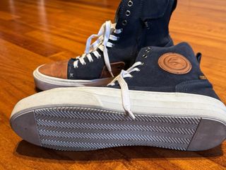 Stivali moto Falco blu e cuoio usate 1 giorno tg.4