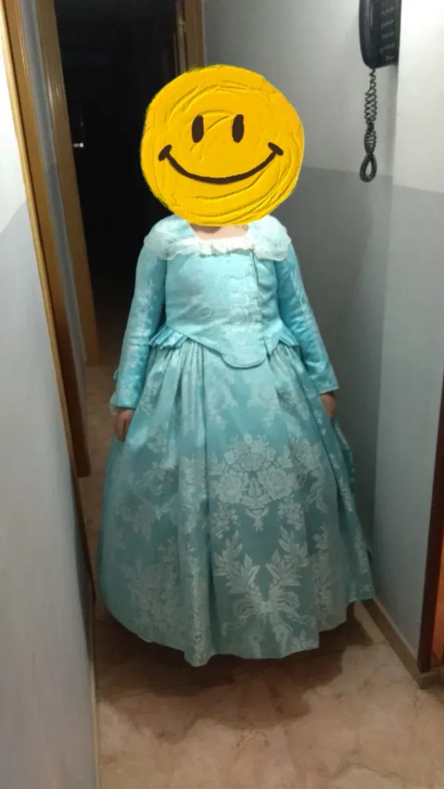 Traje de Fallera azul cielo y azul noche