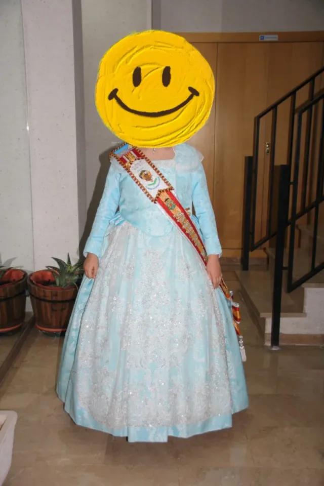 Traje de Fallera azul cielo y azul noche