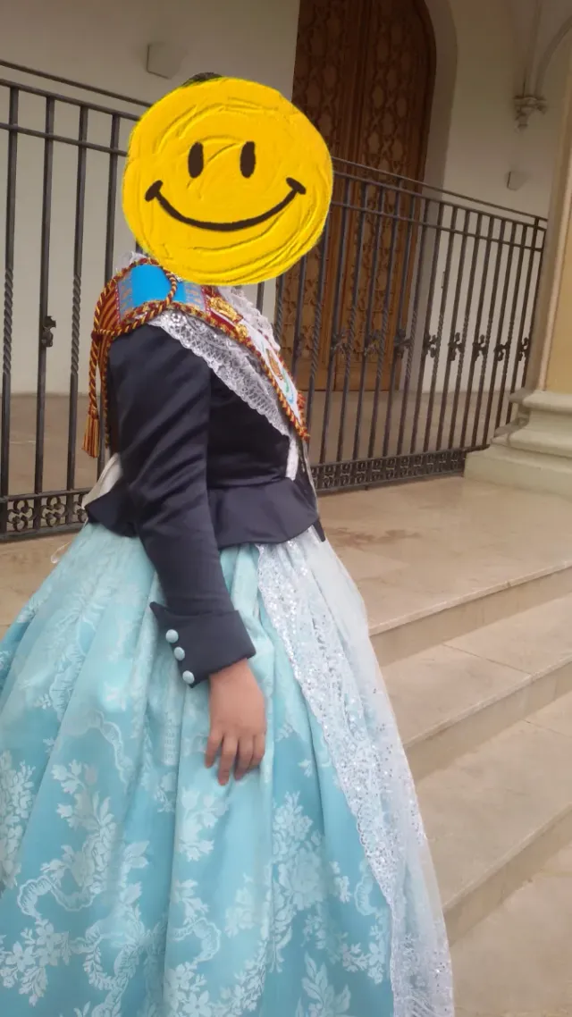 Traje de Fallera azul cielo y azul noche