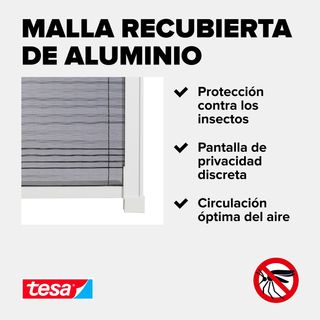 Cortina Mosquitera Tesa Aluminio Plisada