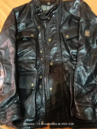 Chaqueta Belstaff Panther Piel Negra Talla L