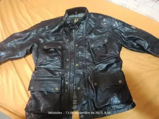 Chaqueta Belstaff Panther Piel Negra Talla L