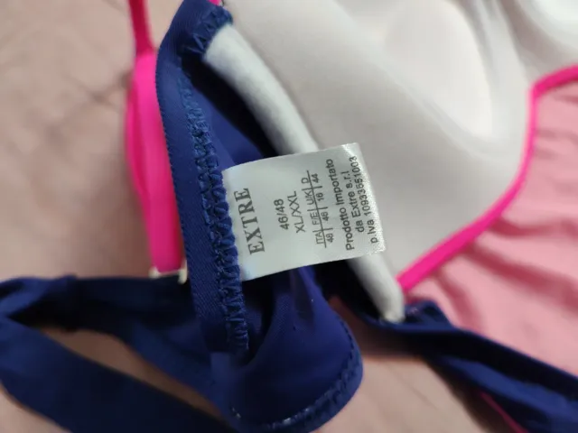 Costume intero taglia XXL 48 blu e rosa