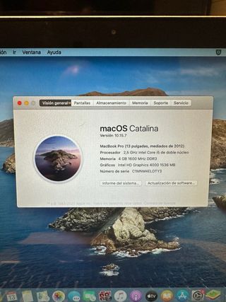 MacBook Pro 2012 Plata