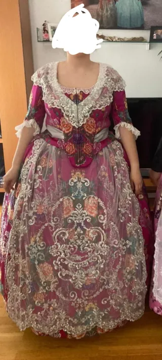 Traje de Fallera Multicolor Talla Adulta
