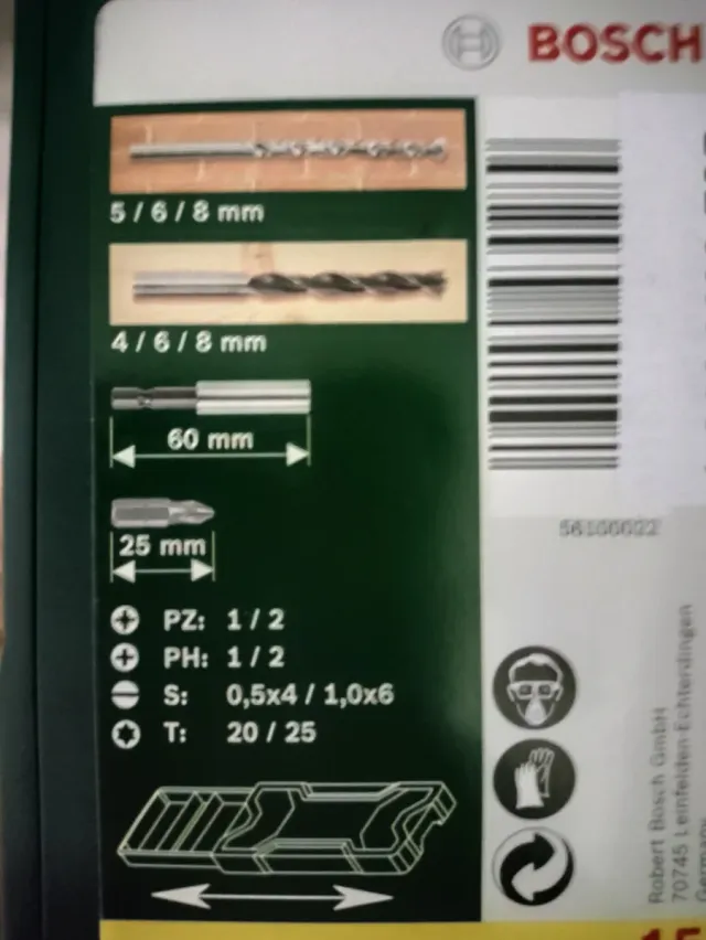 Set 15 Accesorios Taladro Bosch