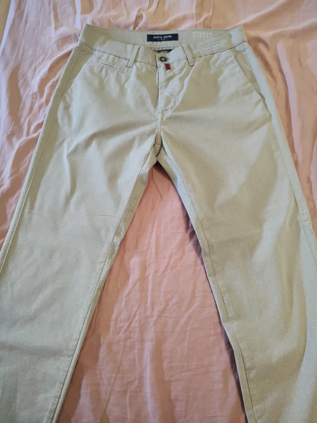 Pantaloni uomo Pierre Cardin beige con pallini