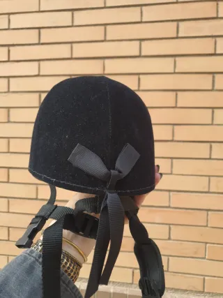 Casco hípica niña negro
