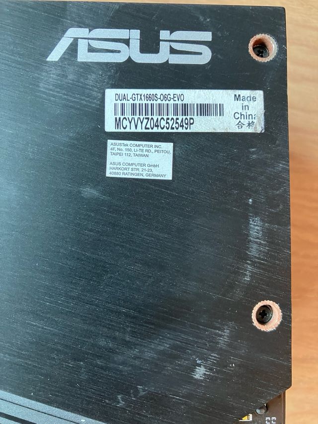 ASUS DUAL GTX 1660 SUPER EVO OC 6 GB