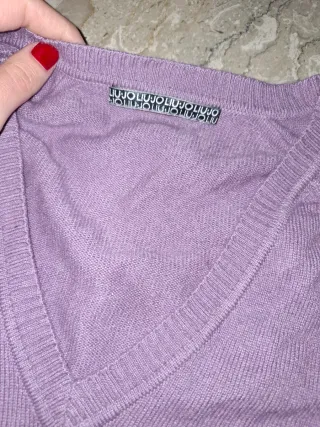 Liu Jo maglione con scollo a V seta e cashmere vio