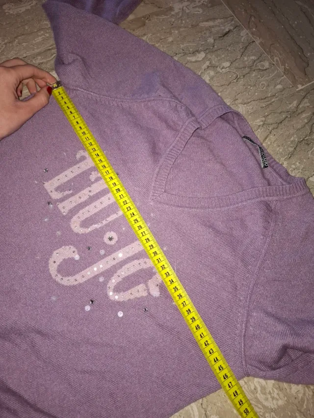 Liu Jo maglione con scollo a V seta e cashmere vio