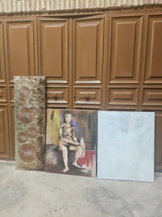 Bastidores de tela para pintar.