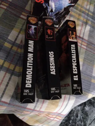 Lote 3 Cintas VHS Stallone: Asesinos, Demolición..