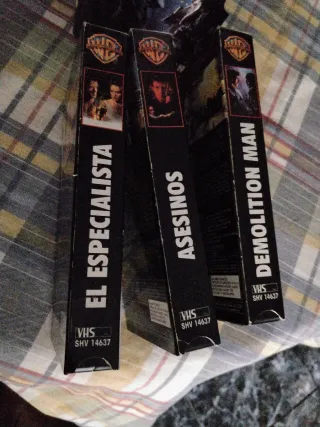 Lote 3 Cintas VHS Stallone: Asesinos, Demolición..