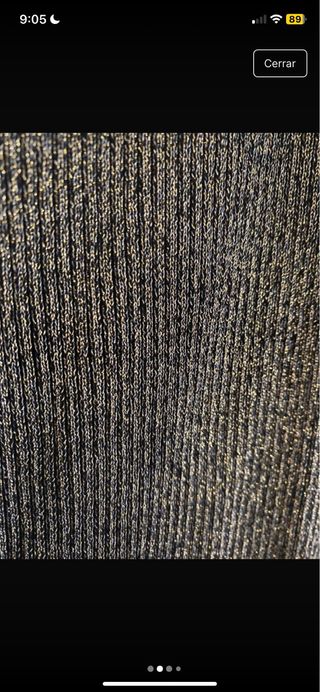 Falda Zara dorada y negra ajustada