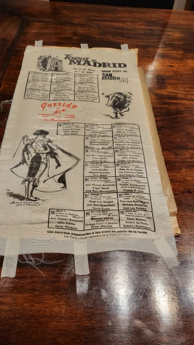 Cartel Toros San Isidro Madrid 1984