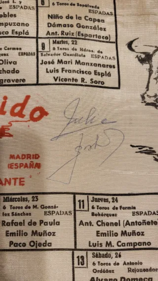 Cartel Toros San Isidro Madrid 1984
