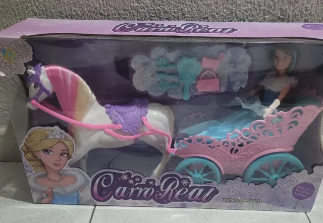 Muñeca con Carruaje y Unicornio Precintada
