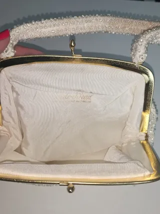 Bolso de mano antiguo rocallas años 60