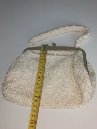 Bolso de mano antiguo rocallas años 60