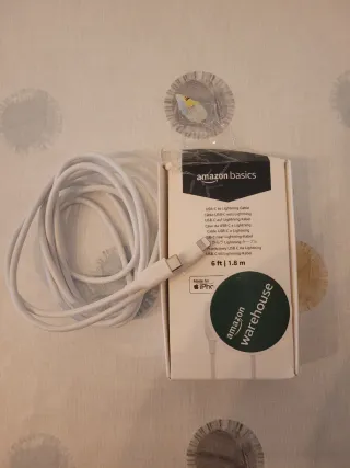Cable iphone USB-C a Lightning Amazon Basics 1.8m