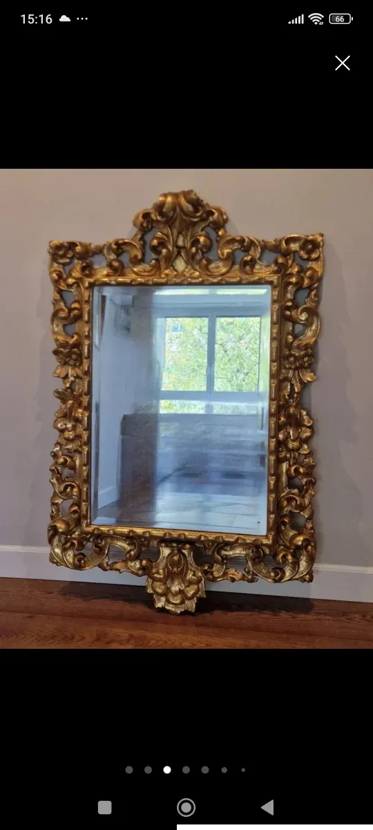 Espejo Cornucopia Dorado sg XIX