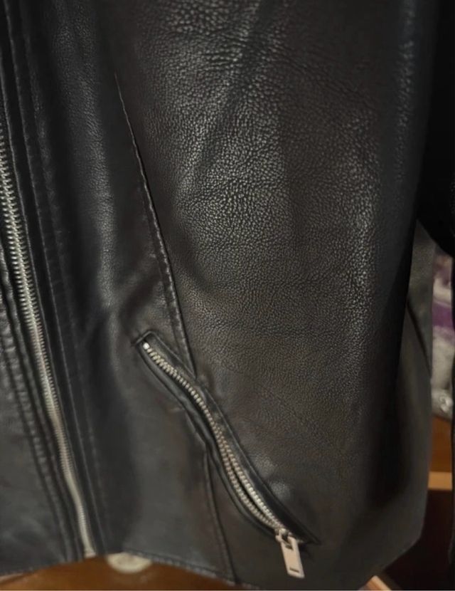 Giacca similpelle Kiabi nera donna