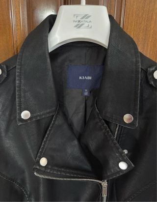 Giacca similpelle Kiabi nera donna