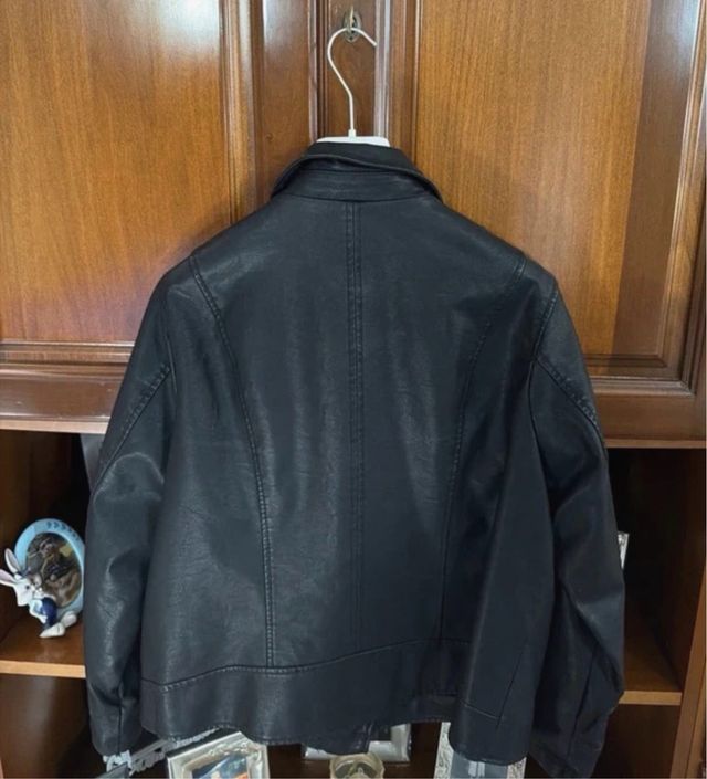 Giacca similpelle Kiabi nera donna