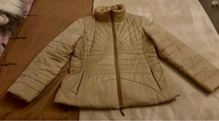 Cazadora Deportiva Corta Mujer Beige