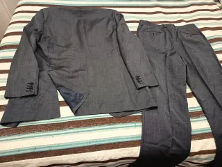 Traje de chaqueta gris azulón hombre XL