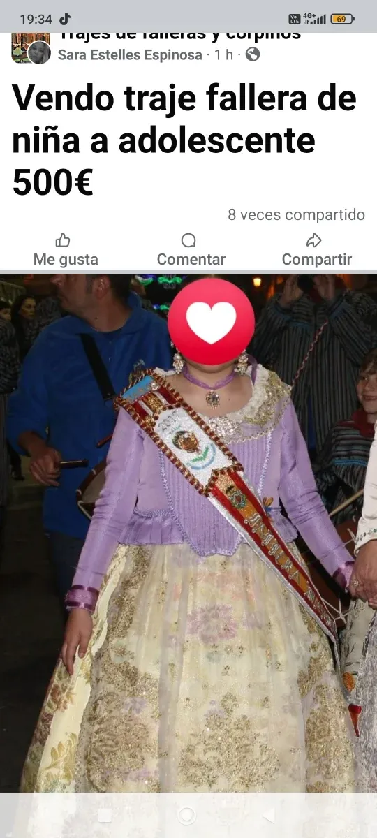 Traje de fallera niña/adolescente