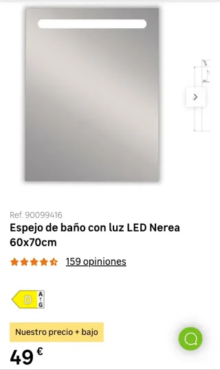Espejo Baño Nerea LED 60x70cm