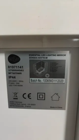 Espejo Baño Nerea LED 60x70cm