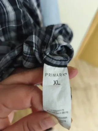 Camisa de cuadros manga larga
