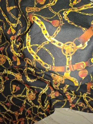 Vestito Zara fantasia catene e cinture