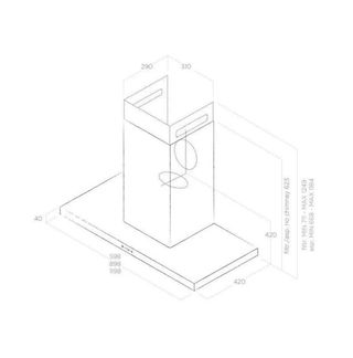 Campana Extractora Elica THIN IX/A/90