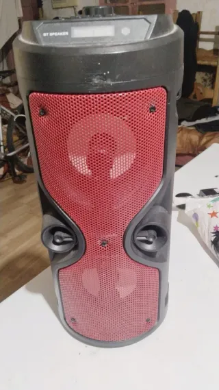 Altavoz Portátil Bluetooth USB Negro/Rojo