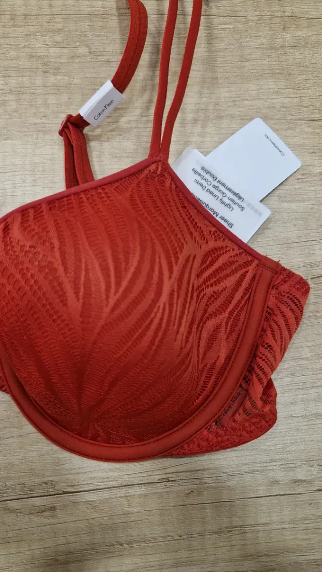 Sujetador Calvin Klein Rojo Encaje