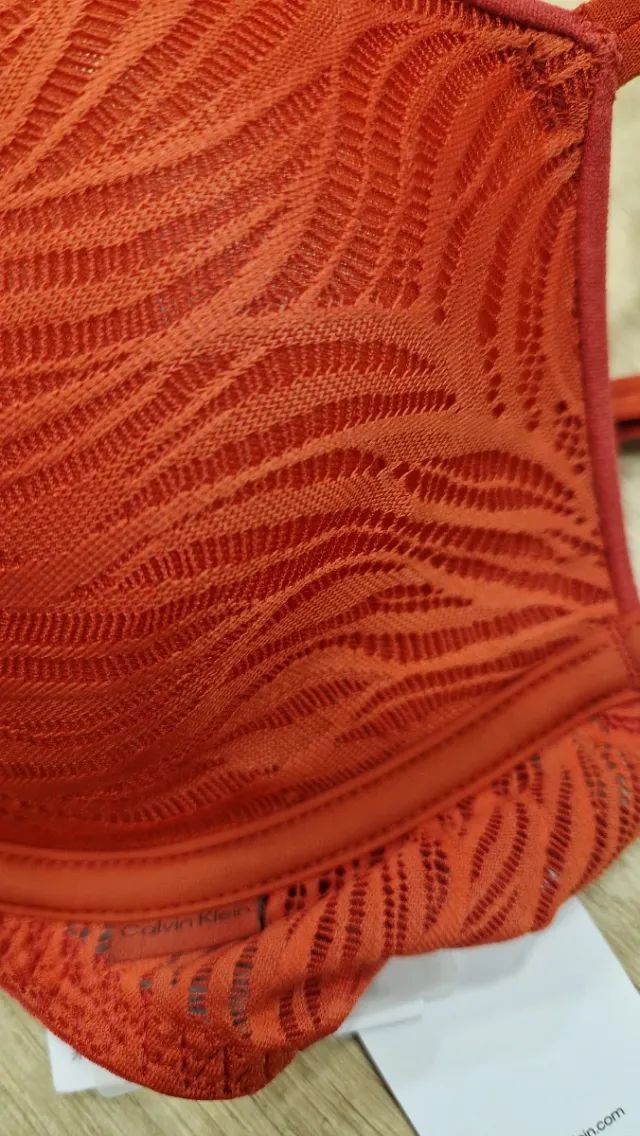 Sujetador Calvin Klein Rojo Encaje