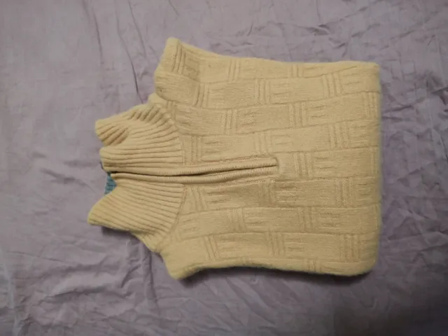 Maglione girocollo beige con zip taglia M