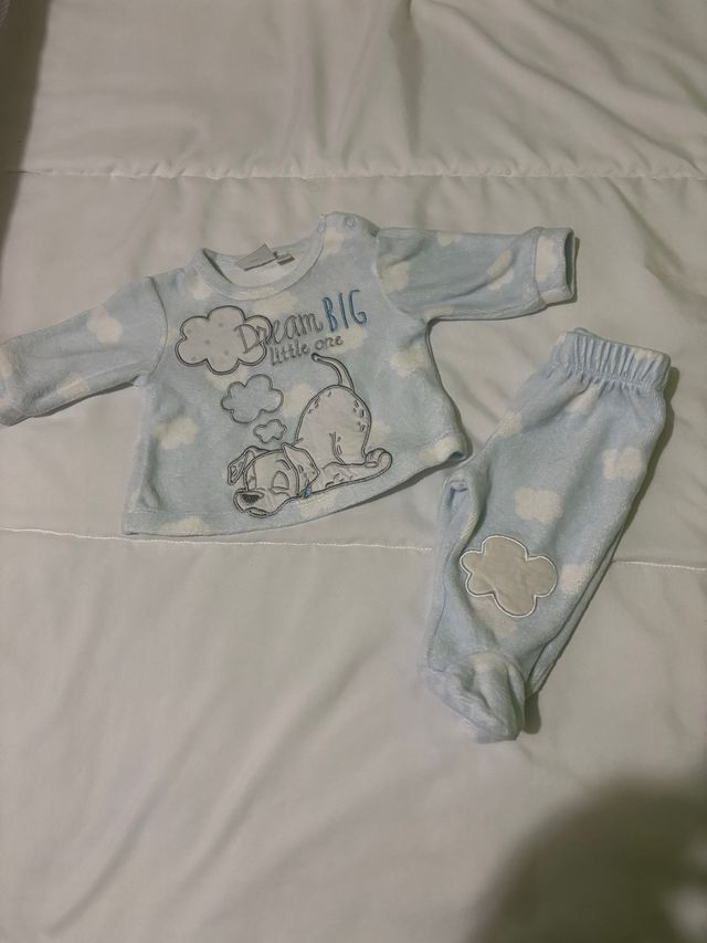 Pijama Disney Recién Nacido Azul Nubes